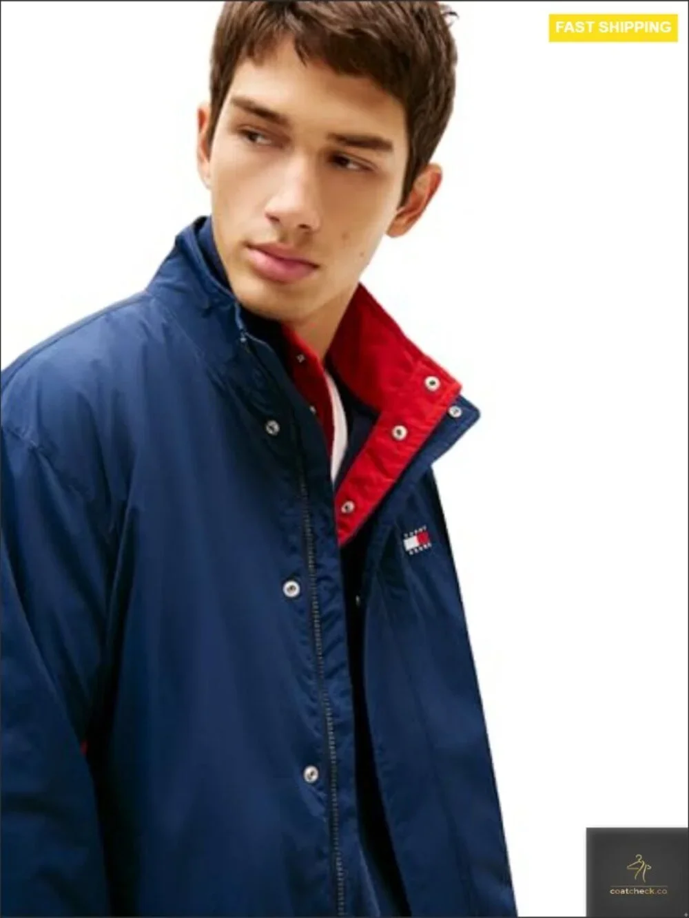 Lightweight Windbreaker Jacket With Embroidered Back Logo Regular Fit Snap Zip